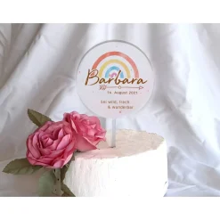 Clearance Caketopper Pflanzenstecker Acryl Holz Design Pfeil Tortendekoration