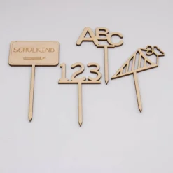Discount Caketopper Set zum Schulstart Tortendekoration