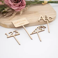 Discount Caketopper Set zum Schulstart Tortendekoration
