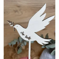 Discount Caketopper Taube "Zur Taufe" / Kuchendeko Kuchenstecker Taufe Kommunion Konfirmation Dekoration