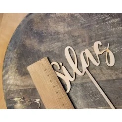 Dekoration|AlexandrasKreativwerkstatt Caketopper zum Geburtstag, personalisiert, Cake Topper, Geburtstagstorte, Torte, Holz, Name, Tortenstecker, Wunschname