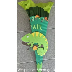 Clearance Chamäleon Schultüte Zuckertüte als DIY Set oder in handarbeit hergestellt-personalisiert, individuell Kinder Schultüten