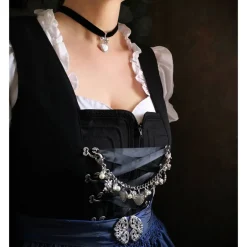 Online Charivari , Kette, Ohrringe fürs Dirndl, Dirnd- Schmuck, Herz Trachtenschmuck