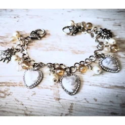 Online Charivari , Kette, Ohrringe fürs Dirndl, Dirnd- Schmuck, Herz Trachtenschmuck