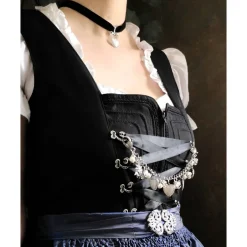 Online Charivari , Kette, Ohrringe fürs Dirndl, Dirnd- Schmuck, Herz Trachtenschmuck