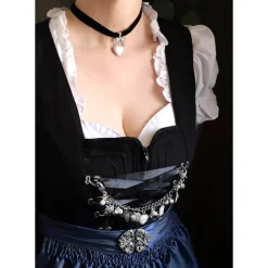 Online Charivari , Kette, Ohrringe fürs Dirndl, Dirnd- Schmuck, Herz Trachtenschmuck