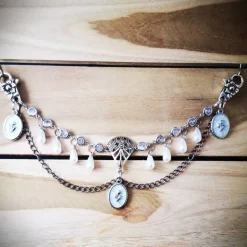 Hot Charivari ,  Ohrringe fürs Dirndl, Dirnd- Schmuck, weiss Trachtenschmuck