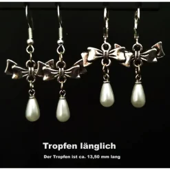 Hot Charivari ,  Ohrringe fürs Dirndl, Dirnd- Schmuck, weiss Trachtenschmuck
