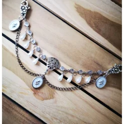 Hot Charivari ,  Ohrringe fürs Dirndl, Dirnd- Schmuck, weiss Trachtenschmuck