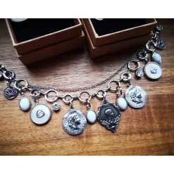 Trachtenschmuck|Tinas Schmucktruhe Charivari ,  Schmuckset fürs Dirndl, Dirnd- Schmuck, weiss