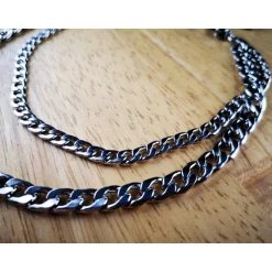 Trachtenschmuck|Tinas Schmucktruhe Charivari aus Edelstahl, Basiskette, Trachtenschmuck, 2reihig