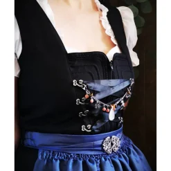 Clearance Charivari aus Edelstahl, Dirnd- Schmuck,Trachten, Rosenquarz und Tigerauge Trachtenschmuck
