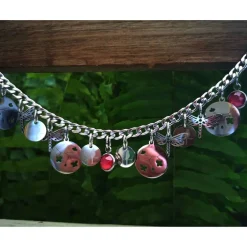 Hot Charivari aus Edelstahl, Dirnd- Schmuck,Trachten, Hochzeit, Glas Trachtenschmuck