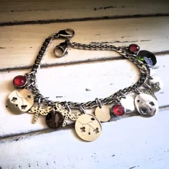 Hot Charivari aus Edelstahl, Dirnd- Schmuck,Trachten, Hochzeit, Glas Trachtenschmuck