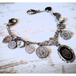Trachtenschmuck|Tinas Schmucktruhe Charivari aus Edelstahl, Dirnd- Schmuck,Trachten, Löwe, Strass