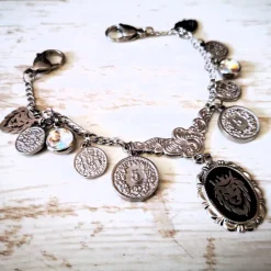 Trachtenschmuck|Tinas Schmucktruhe Charivari aus Edelstahl, Dirnd- Schmuck,Trachten, Löwe, Strass