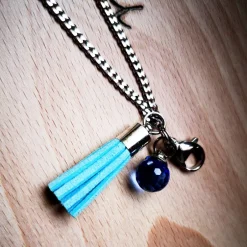 Charivari Kette fürs Dirndl,  Dirnd- Schmuck, Accessoire, Fest ,Trachten, Hochzeit, Quaste blau Trachtenschmuck