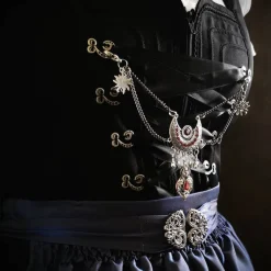Best Charivari Kette fürs Dirndl,  Dirnd- Schmuck,  rot Trachtenschmuck