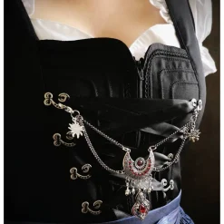 Best Charivari Kette fürs Dirndl,  Dirnd- Schmuck,  rot Trachtenschmuck