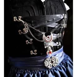 Best Charivari Kette fürs Dirndl,  Dirnd- Schmuck,  rot Trachtenschmuck