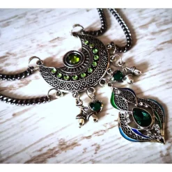 Clearance Charivari Kette fürs Dirndl,  Dirnd- Schmuck,  grün Trachtenschmuck