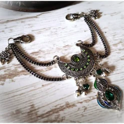 Clearance Charivari Kette fürs Dirndl,  Dirnd- Schmuck,  grün Trachtenschmuck