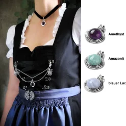 Trachtenschmuck|Tinas Schmucktruhe Charivari oder Kette fürs Dirndl, Dirnd- Schmuck, Steinauswahl