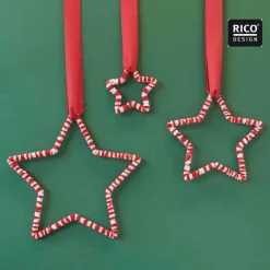 Outlet Chenilledraht rot-weiß 10 Stück 50 cm Bastelzubehör