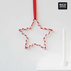 Outlet Chenilledraht rot-weiß 10 Stück 50 cm Bastelzubehör