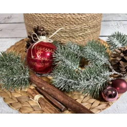 New Christbaumkugel | Mama Papa Oma Opa | unvergessen | Andenken Erinnerung Verstorbene | unvergessen | Weihnachtskugel 8 cm Baumschmuck Personalisierbar