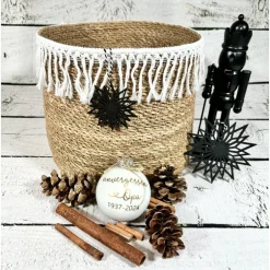 New Christbaumkugel | Mama Papa Oma Opa | unvergessen | Andenken Erinnerung Verstorbene | unvergessen | Weihnachtskugel 8 cm Baumschmuck Personalisierbar