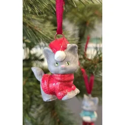 Best Christbaumschmuck - Süße Katzenbabys- Keramik Weihnachtsanhänger Baumschmuck