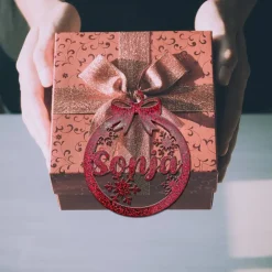 Sale Christbaumschmuck Personalisierbar - glitzer Weihnachtsschmuck mit Namen - Acrylglas - Christbaumkugeln - Schneeflocken Baumschmuck Personalisierbar