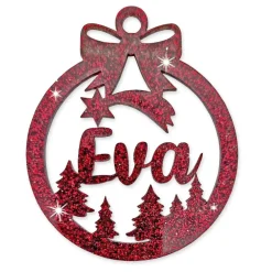 Baumschmuck Personalisierbar|Maus-Design Christbaumschmuck Personalisierbar - glitzer Weihnachtsschmuck mit Namen - Acrylglas - Christbaumkugeln - Sternschnuppe