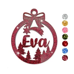Baumschmuck Personalisierbar|Maus-Design Christbaumschmuck Personalisierbar - glitzer Weihnachtsschmuck mit Namen - Acrylglas - Christbaumkugeln - Sternschnuppe