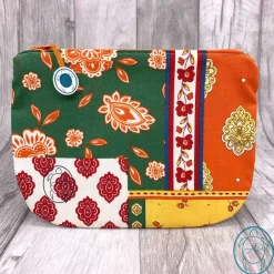 Sale Clutch, flache Kosmetiktasche, Täschchen, Patchwork Federmäppchen