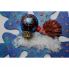Clearance Collage BLAUER IGELZAUBER Wandbild Wanddeko Herbstdeko Schneeflocke Wandhänger Türdeko Anhänger Igel Handarbeit Herbst