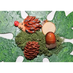 Herbst|Susanne Hiebl...die etwas andere Art! Collage HERBSTIGELCHEN kleines Wandbild Wanddeko Herbstdeko Schneeflocke Wandbild Wandhänger Türdeko Anhänger