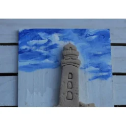 Best Collage LEUCHTTURM Sandbild Maritime Deko Muschelbild nettes Geschenk zu Valentinstag, Vatertag oder Muttertag Kunst