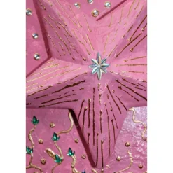 Clearance Collage ROSA STERNENGLÜCK Acrylmalerei Deko Weihnachtsgeschenk Stern Malerei Weihnachtsdeko Weihnachtsstern Weihnachtsdeko