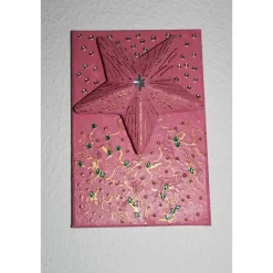 Clearance Collage ROSA STERNENGLÜCK Acrylmalerei Deko Weihnachtsgeschenk Stern Malerei Weihnachtsdeko Weihnachtsstern Weihnachtsdeko