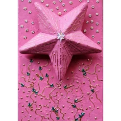 Clearance Collage ROSA STERNENGLÜCK Acrylmalerei Deko Weihnachtsgeschenk Stern Malerei Weihnachtsdeko Weihnachtsstern Weihnachtsdeko