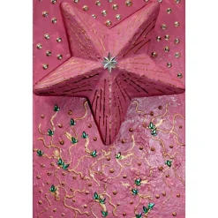 Clearance Collage ROSA STERNENGLÜCK Acrylmalerei Deko Weihnachtsgeschenk Stern Malerei Weihnachtsdeko Weihnachtsstern Weihnachtsdeko