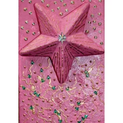 Clearance Collage ROSA STERNENGLÜCK Acrylmalerei Deko Weihnachtsgeschenk Stern Malerei Weihnachtsdeko Weihnachtsstern Weihnachtsdeko