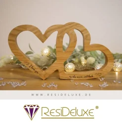 Clearance Corazón Holzherzen mit Gravur Hochzeitsgeschenk Geschenk Verlobung Jahrestag Herz Hochzeit Valentinstag Muttertag Hochzeitsgeschenke