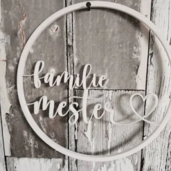 Best 3D Deko Ring individualisierbar mit 2 Namen oder Familie, Mr & Mrs ideal für Hochzeit, Taufe, Einzug, Umzug, Dekoration Hochzeitsgeschenke