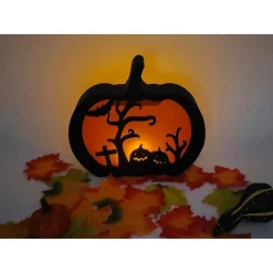 Deko Halloween|MAKE3DTC 3D Druck | Halloween Kürbis Beleuchtet | Halloween Dekoartikel | Halloween 3D Druck | LED Kerze Beleuchtet | Lichtbild |