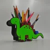 3D Druck | Personalisierter Dino Stiftehalter | Buntstifthalter | Dino Stiftehalter | Dinosaurier Silhouette | Pinselhal Gastgeschenke