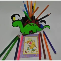 3D Druck | Personalisierter Dino Stiftehalter | Buntstifthalter | Dino Stiftehalter | Dinosaurier Silhouette | Pinselhal Gastgeschenke