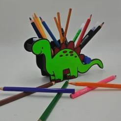 3D Druck | Personalisierter Dino Stiftehalter | Buntstifthalter | Dino Stiftehalter | Dinosaurier Silhouette | Pinselhal Gastgeschenke